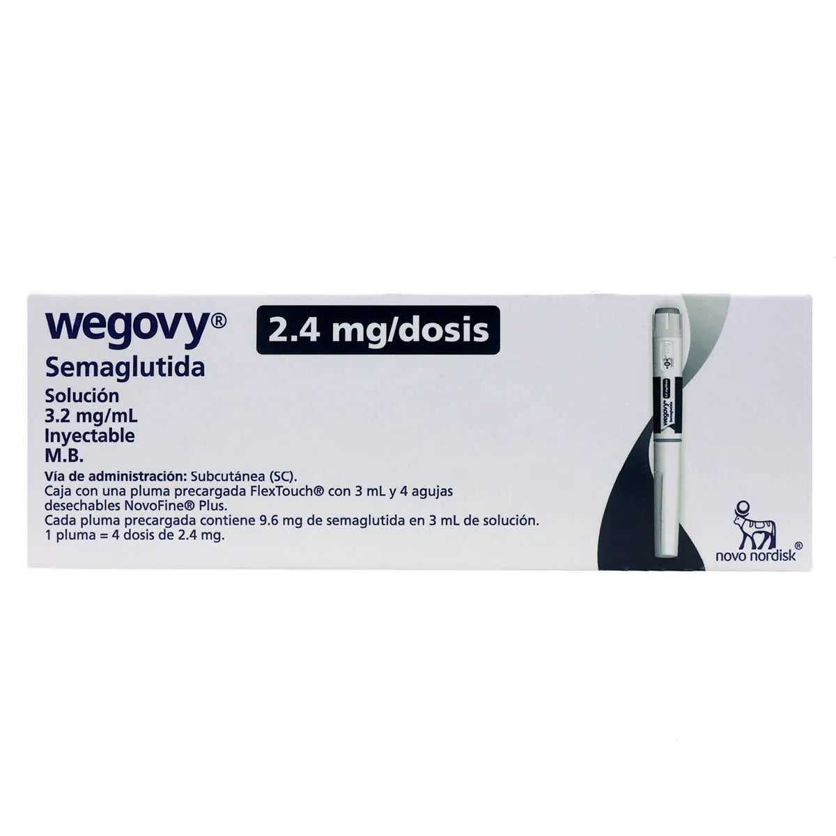 Wegovy Semaglutida Dosis 2.4 mgn/Pluma Precargada 3.2 mg Solución Inye –  FarmaVrim