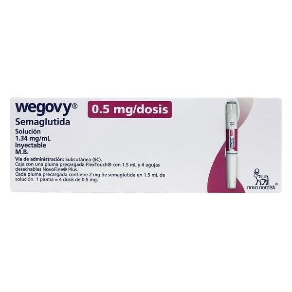 Wegovy Semaglutida Dosis 0.5 mgn/Pluma Precargada 1.34 mg Solución Iny –  FarmaVrim