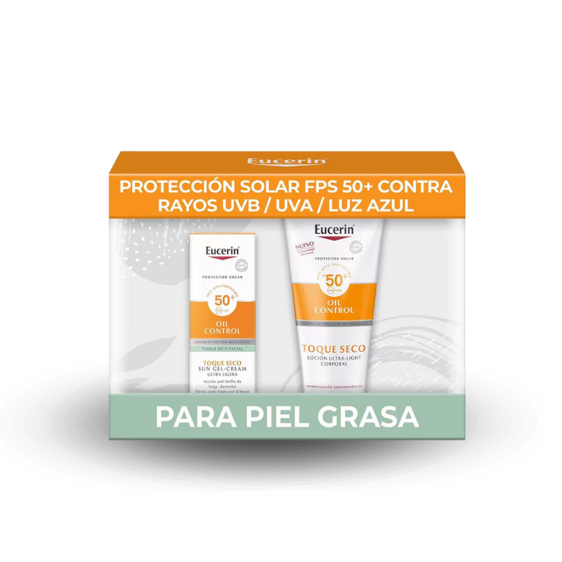 Kit Protector Solar Eucerin Gel-Cream 50 Ml + Loción 200 Ml