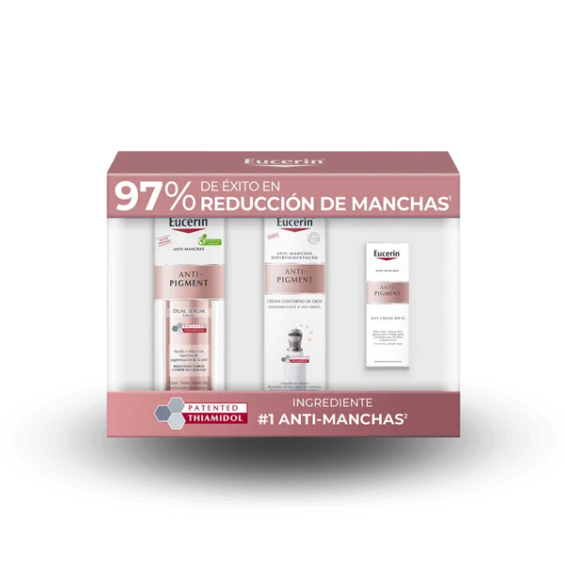 Kit Anti-Manchas Eucerin Sérum Facial 30 Ml + Contorno De Ojos + Crema De Día