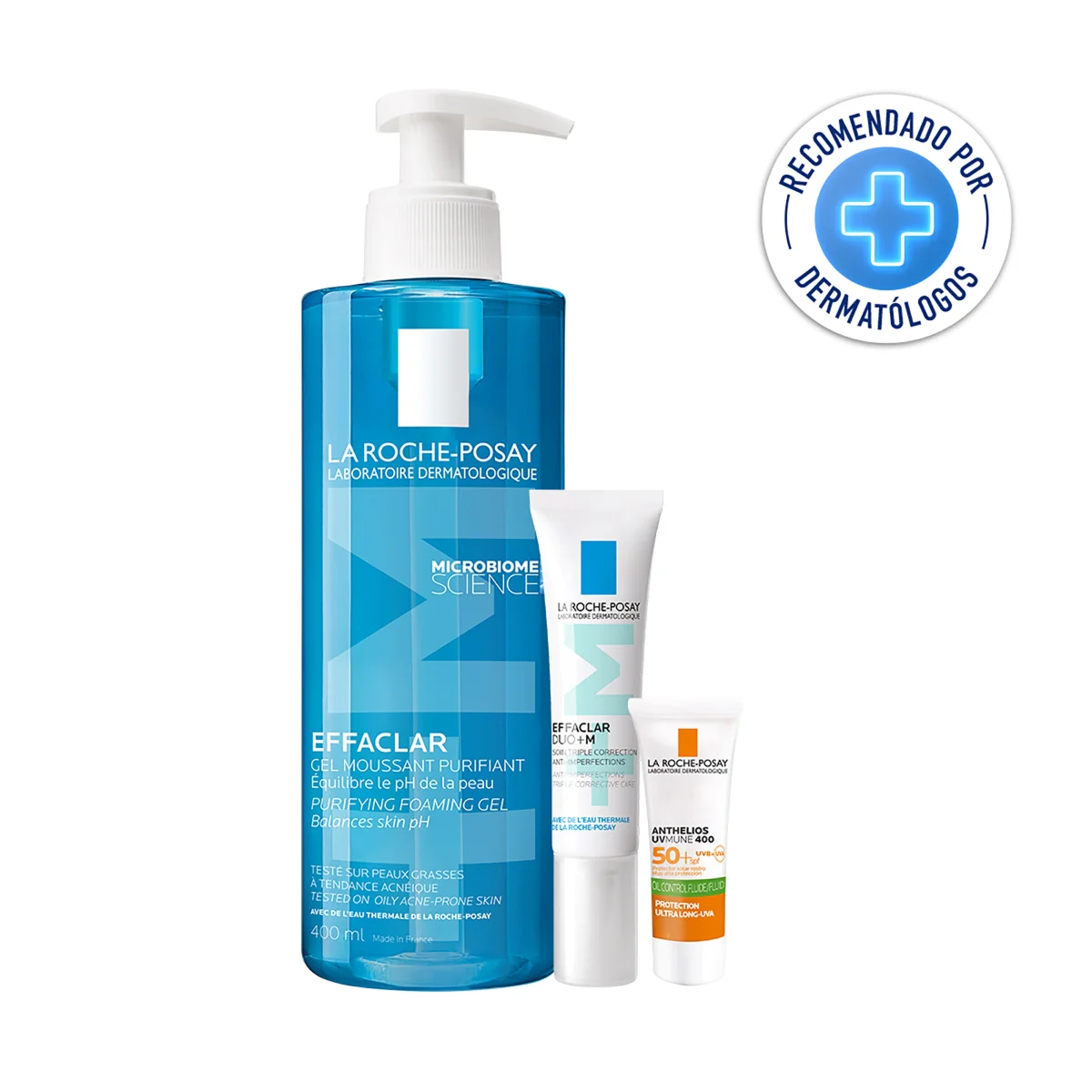 Kit Effaclar Limpieza Para Piel Grasa Efaclar Duo+M + Gel Limpiador 15 Ml + Anthelios UVMUNE 3 Ml