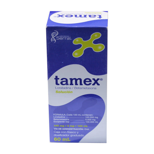 TAMEX SOL. CAJA FCO C/60 ML. Y VASO DOSIFICADOR