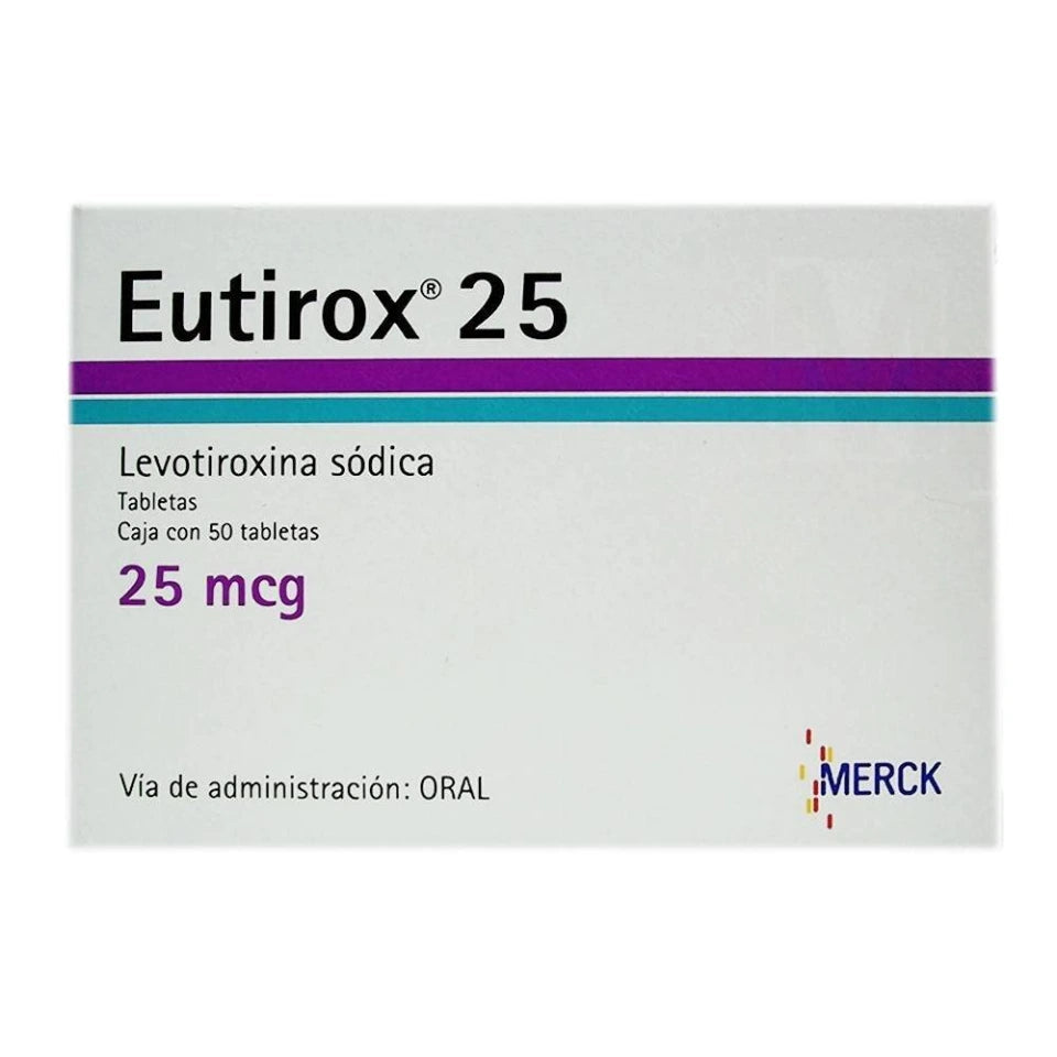 EUTIROX 25 MCG 50 TAB 3480