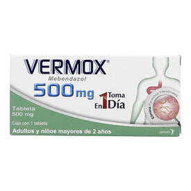VERMOX 500 MG 1 TAB
