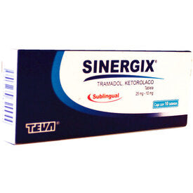 SINERGIX 25/10MG 10 TAB SUBLI