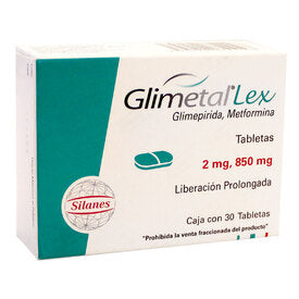 GLIMETAL-LEX 850/2 MG 30 TAB