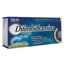 DIFENHIDRAMINA CAP 25 MG CAJA C10