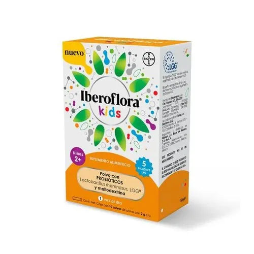 Suplemento Alimenticio Iberoflora Kids Polvo Caja Con 10 Sobres De 2 G Cada Uno