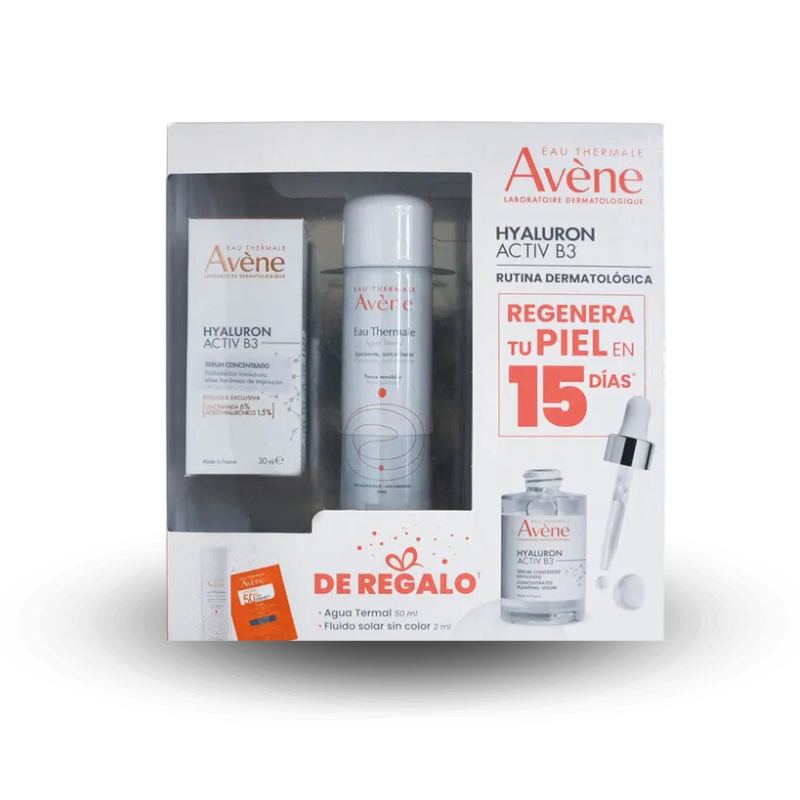 Kit Avène Serum Hialurónico + Agua Termal + Protector Solar