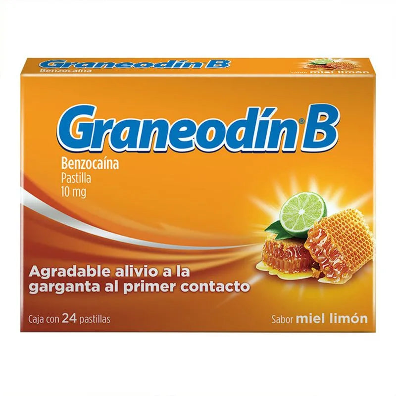 GRANEODIN - B 10MG MIEL LIMON 24PAST