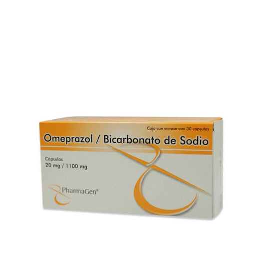 OMEPRAZOL BICARBONATO DE SODIO CAP 20/1,100 MG CAJA C30