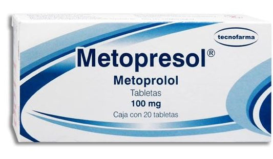 METOPRESOL TAB. 100 MG. CAJA C/20