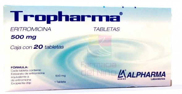 TROPHARMA TAB. 500 MG. CAJA C/FCO. C/20