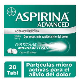 ASPIRINA ADVANCE 500 MG 20 TAB