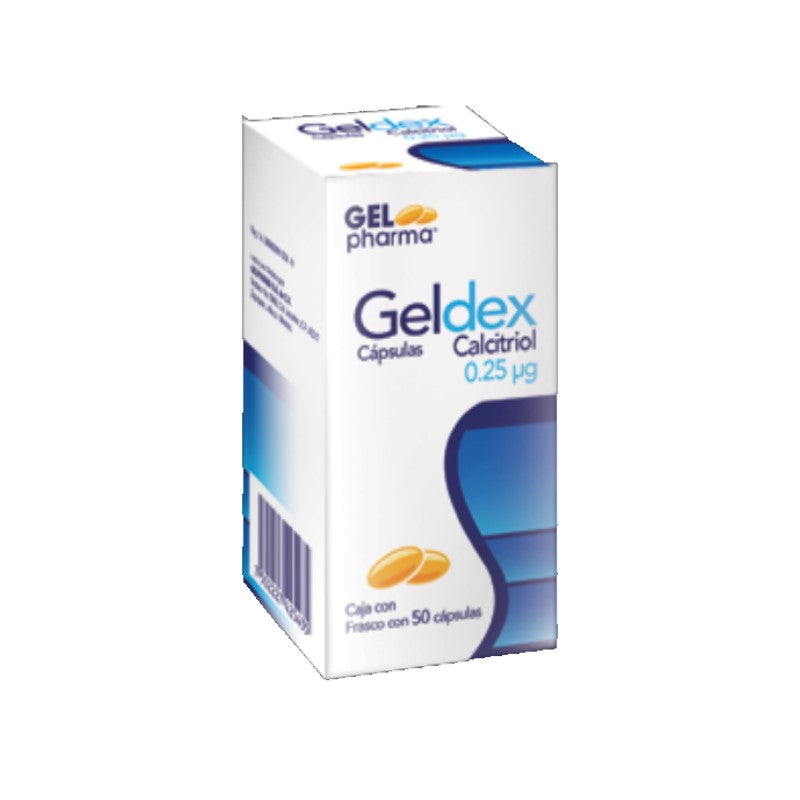 GELDEX CAP. 0.25 MCG. CAJA C/FCO. C/50