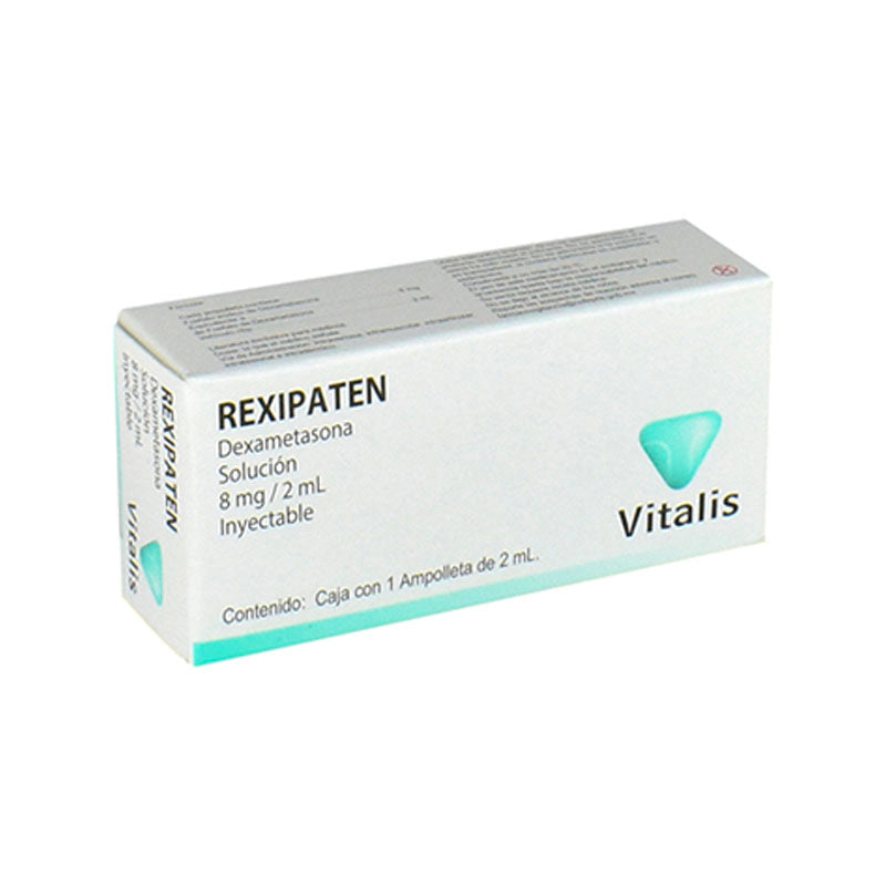 DEXAMETASONA SOL. INY. 8 MG. CAJA C/FCO. AMP. C/2 ML. (REXIPATEN)