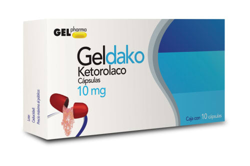 GELDAKO CAP. 10 MG. CAJA C/10 (KETOROLACO)