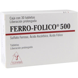 FERRO-FOLICO 500 MG 30 TAB