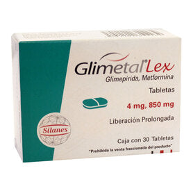 GLIMETAL-LEX 850/4 MG 30 TAB