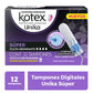 TAMPONES KOTEX UNIK SUPER C/12