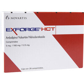 EXFORGE HCT5/160/12.5 MG 28 CPR